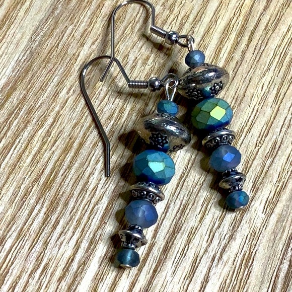 Jewelry - Sky Blue and Silver Earrings.